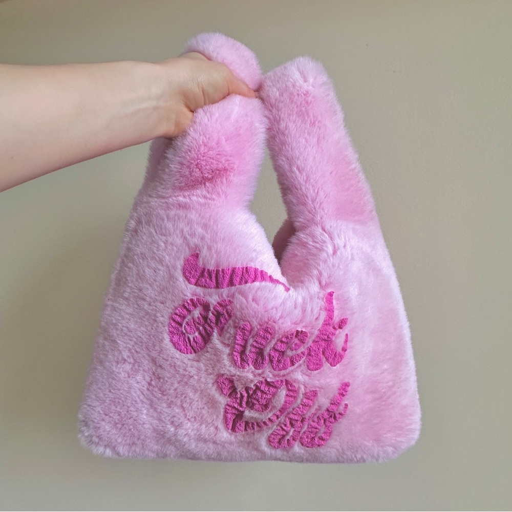 Pink Faux Fur Handbag